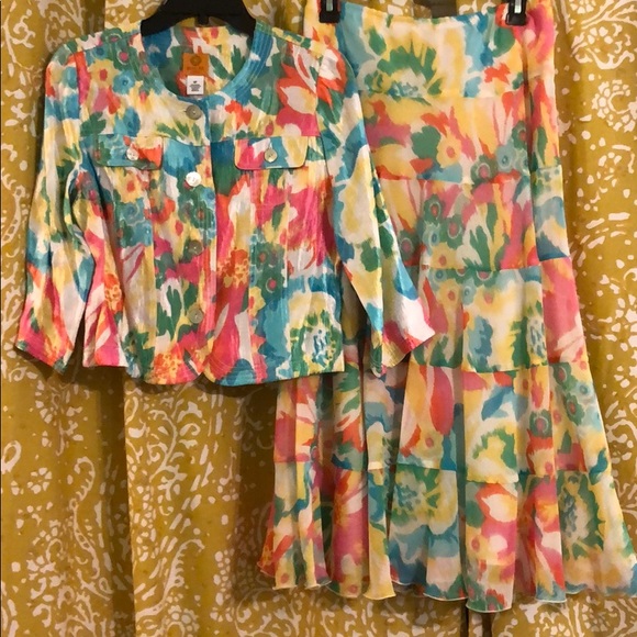 Ruby Rd. Jackets & Blazers - Ruby rd colorful spring Easter suit jacket & skirt